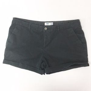 old navy | black high rise chino shorts sz 16